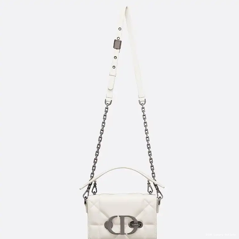 Cheap White Dior Lambskin Bag Maxicannage with Box Montaigne 30 Handle 0524 Luxury